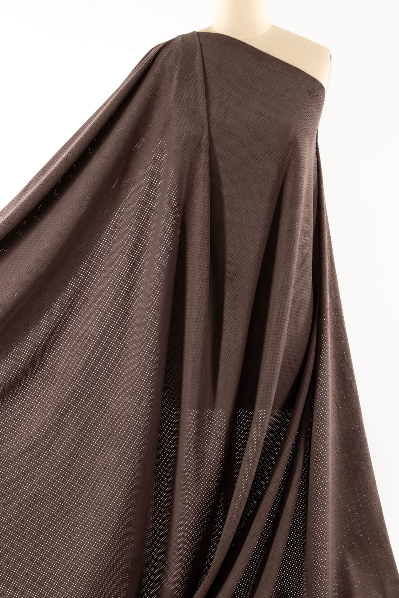 Cocoa Perforated Ultrasuede