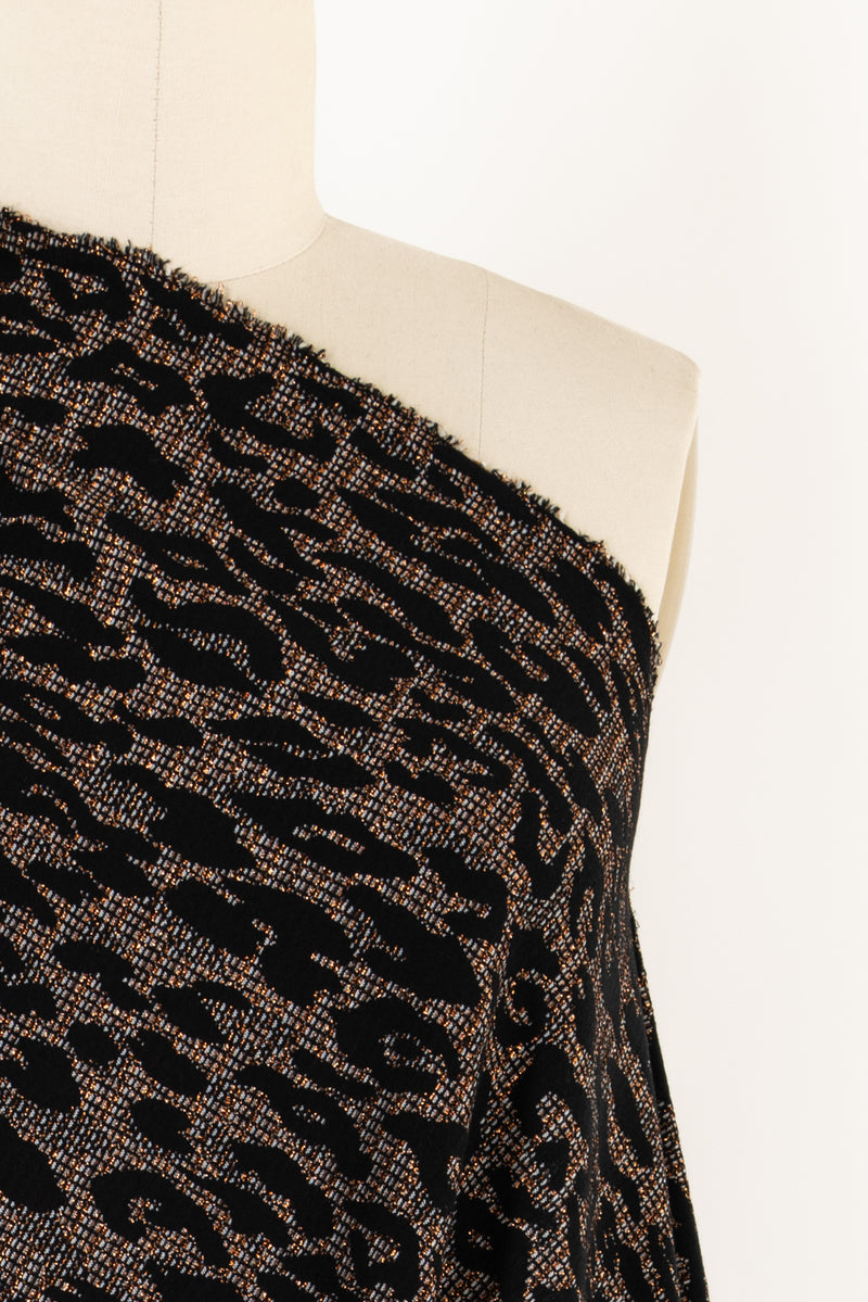 Copper Leopard Jacquard Knit