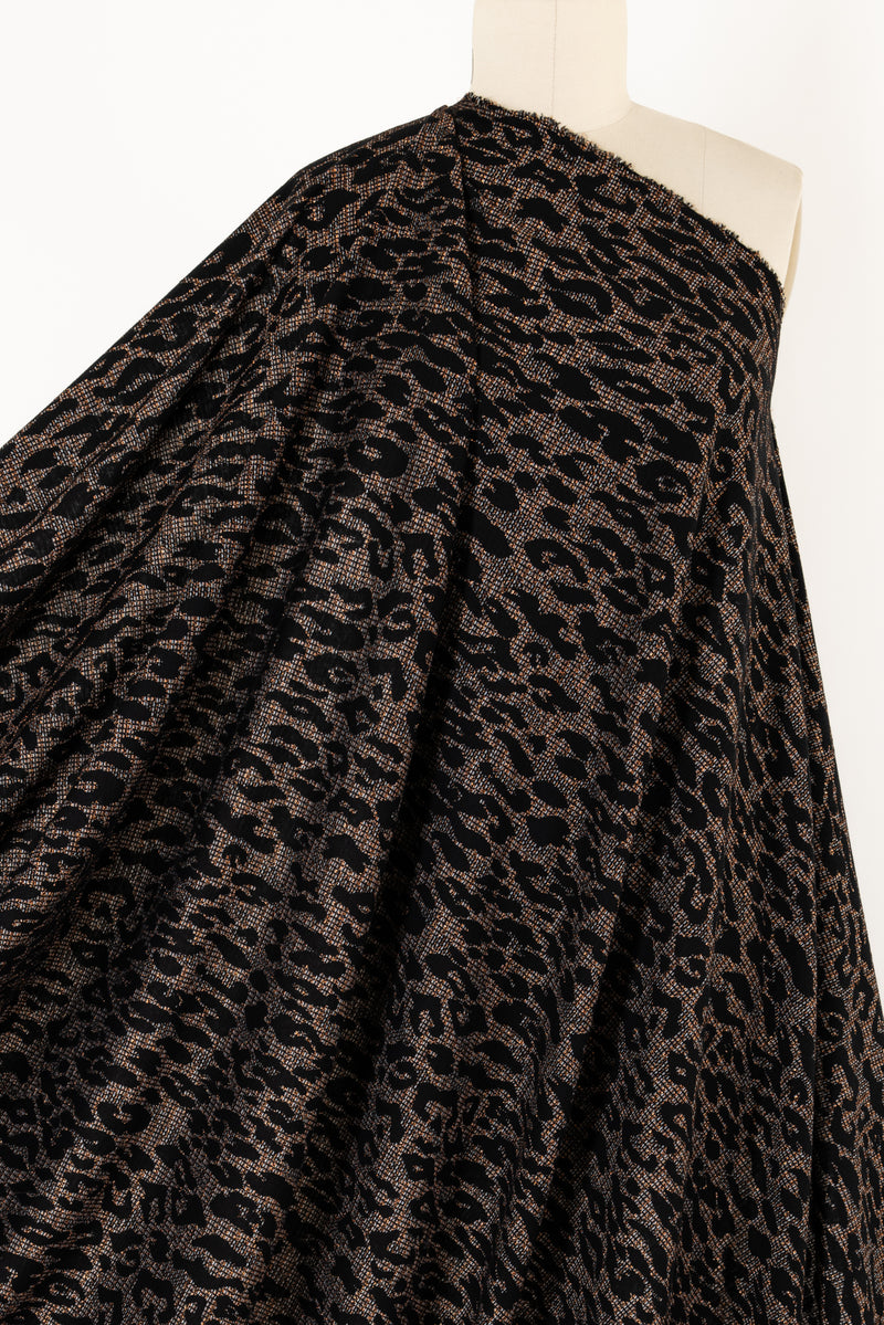 Copper Leopard Jacquard Knit