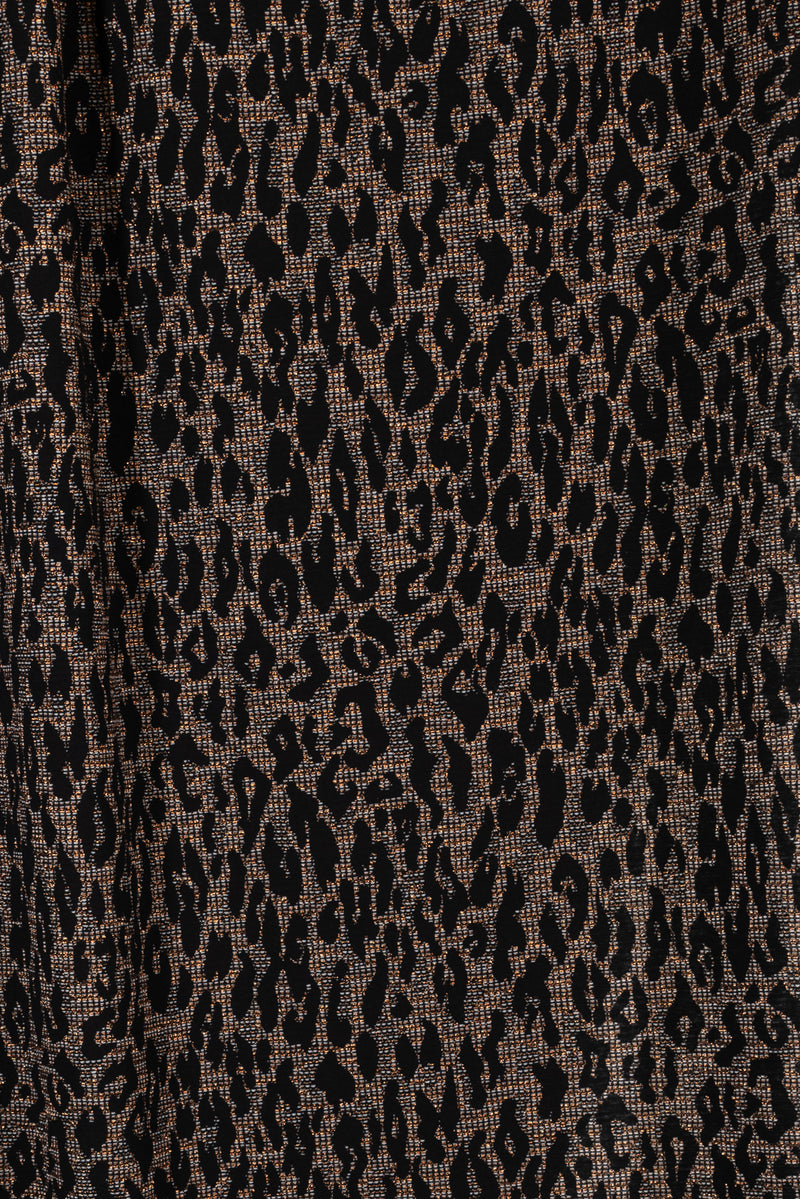 Copper Leopard Jacquard Knit