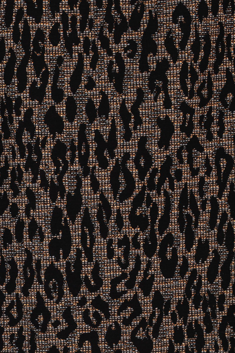 Copper Leopard Jacquard Knit