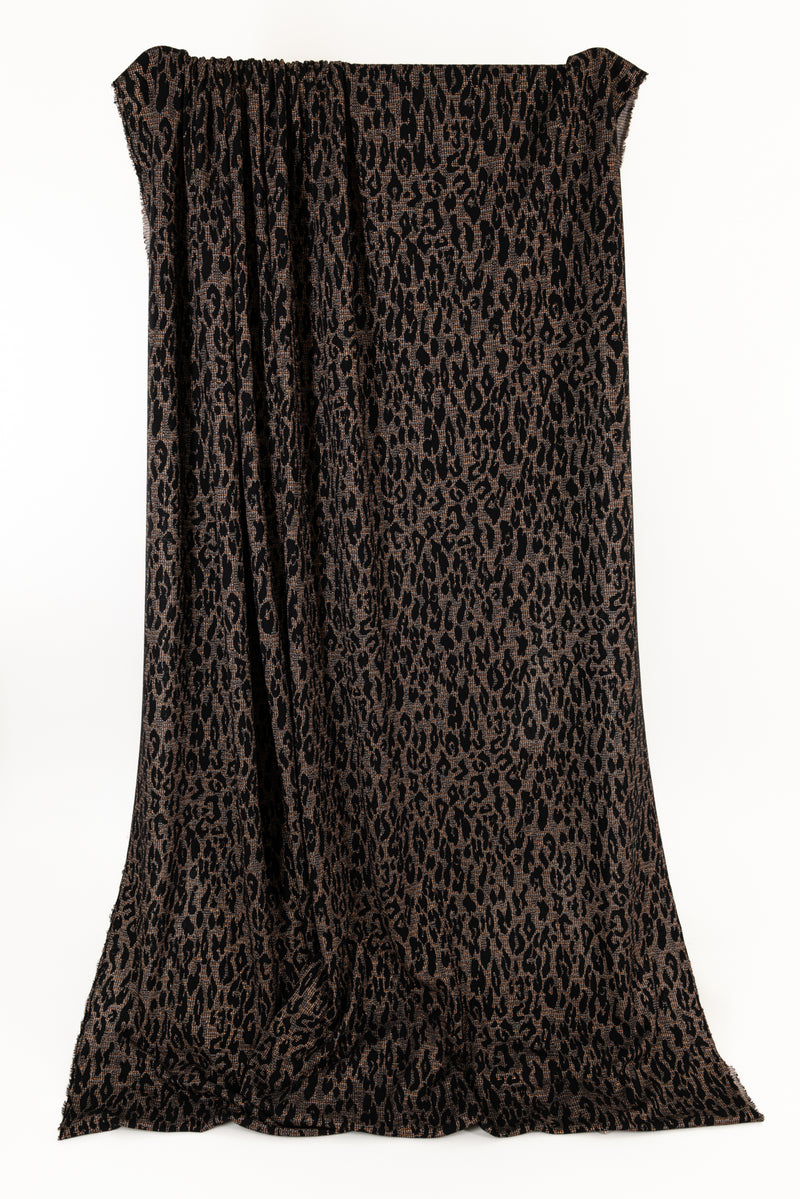 Copper Leopard Jacquard Knit