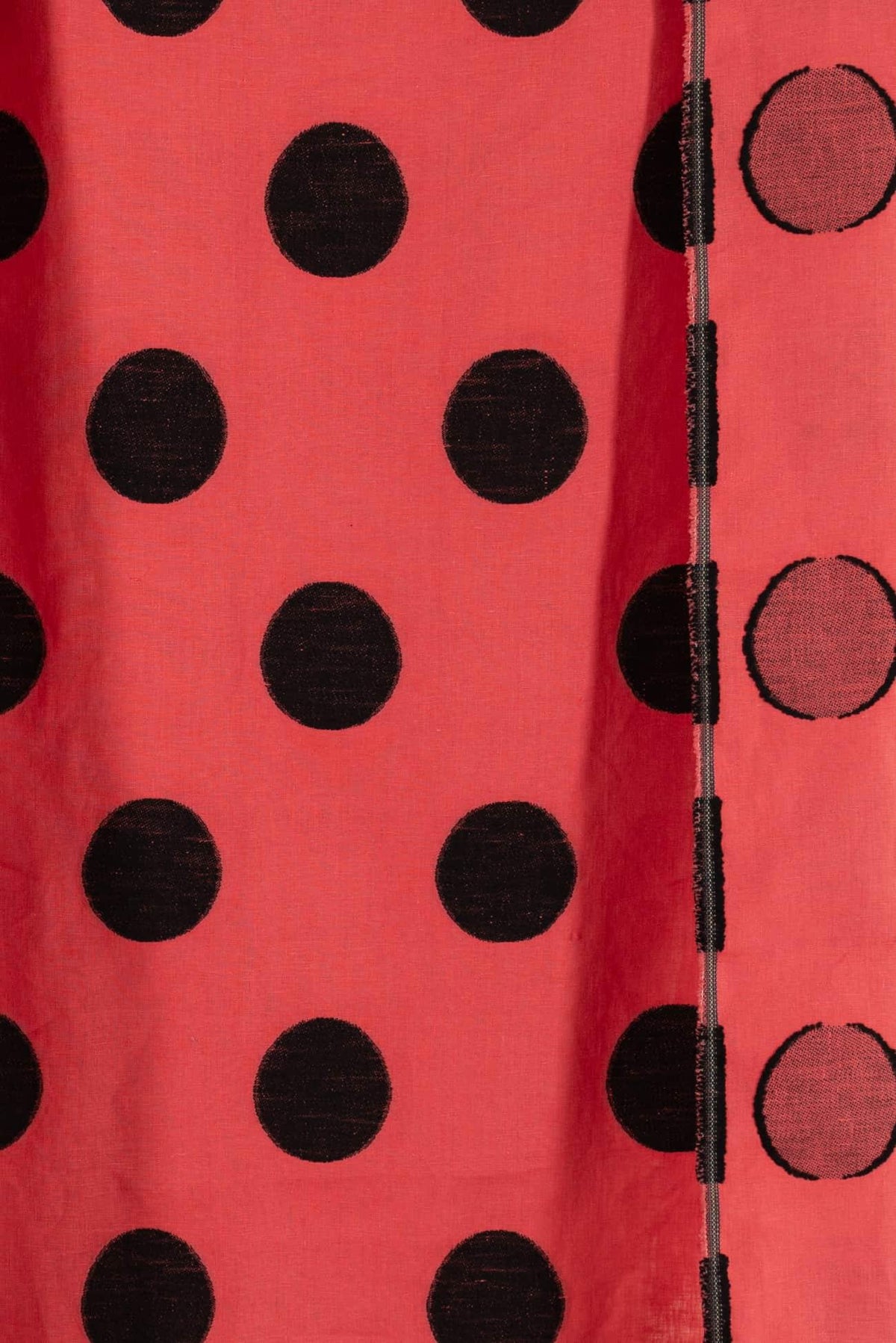 Coral Dots Linen Jacquard Woven - Marcy Tilton Fabrics