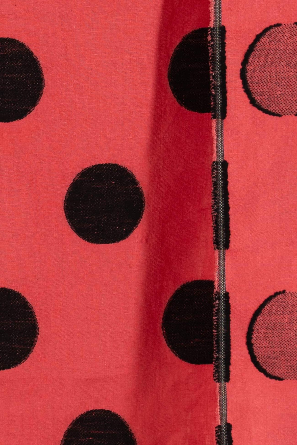 Coral Dots Linen Jacquard Woven - Marcy Tilton Fabrics