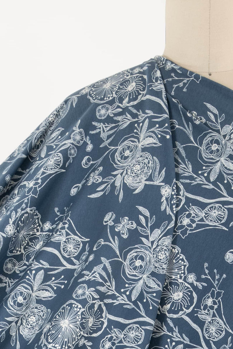 Cornflower Blue Cotton Knit - Marcy Tilton Fabrics