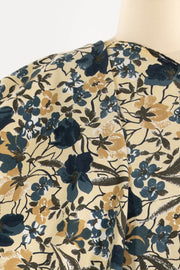 Cornflower Garden Italian Stretch Cotton Denim Woven