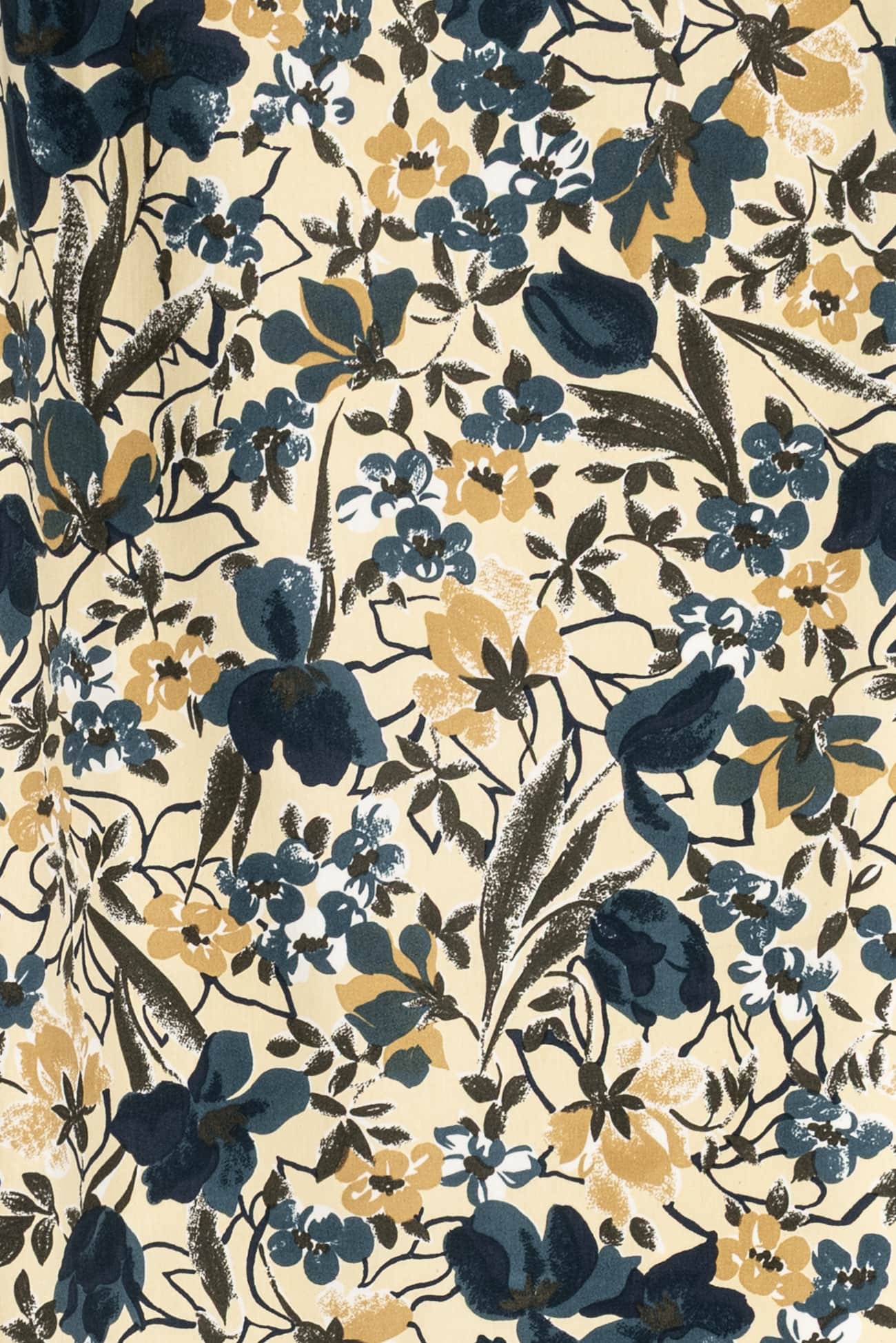 Cornflower Garden Italian Stretch Cotton Denim Woven