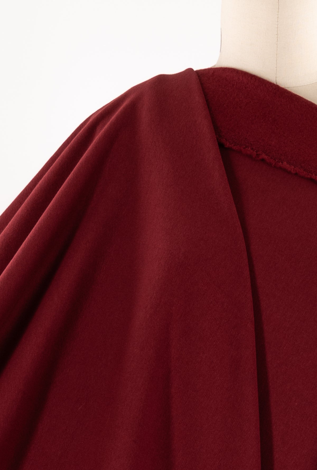 Cranberry Bamboo/Cotton Fleece Knit