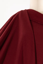 Cranberry Bamboo/Cotton Fleece Knit