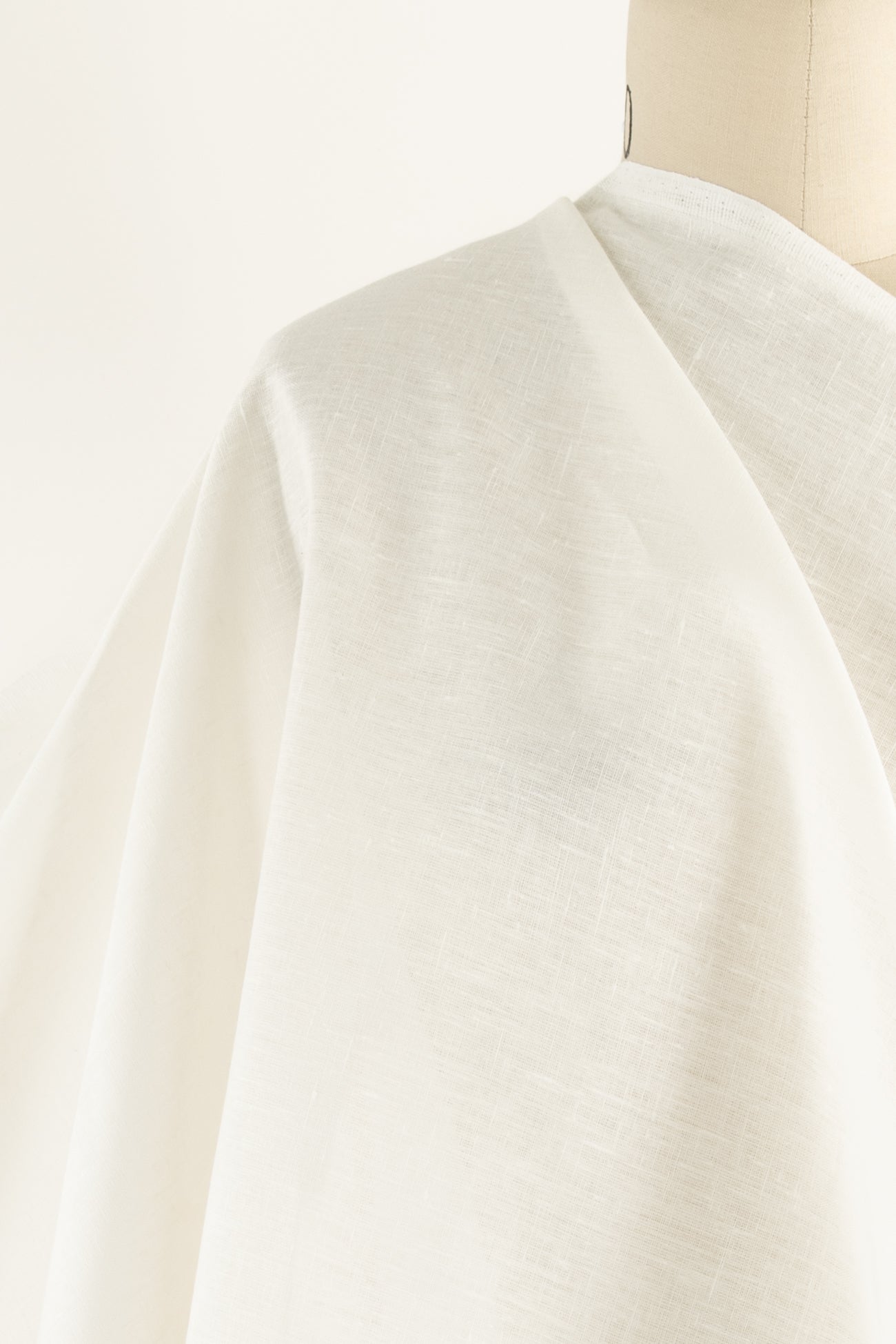 Creamy White Euro Linen Woven