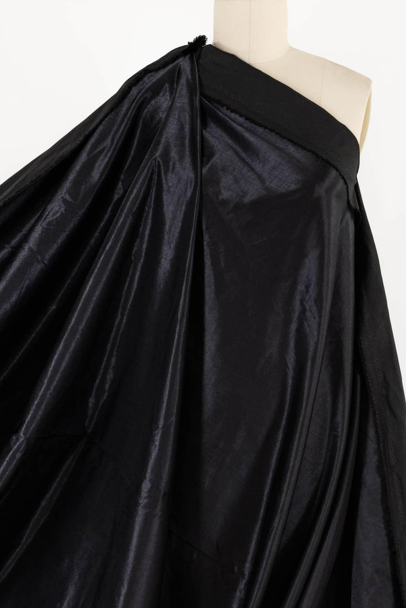 Crow Black Raincoat Woven - Marcy Tilton Fabrics