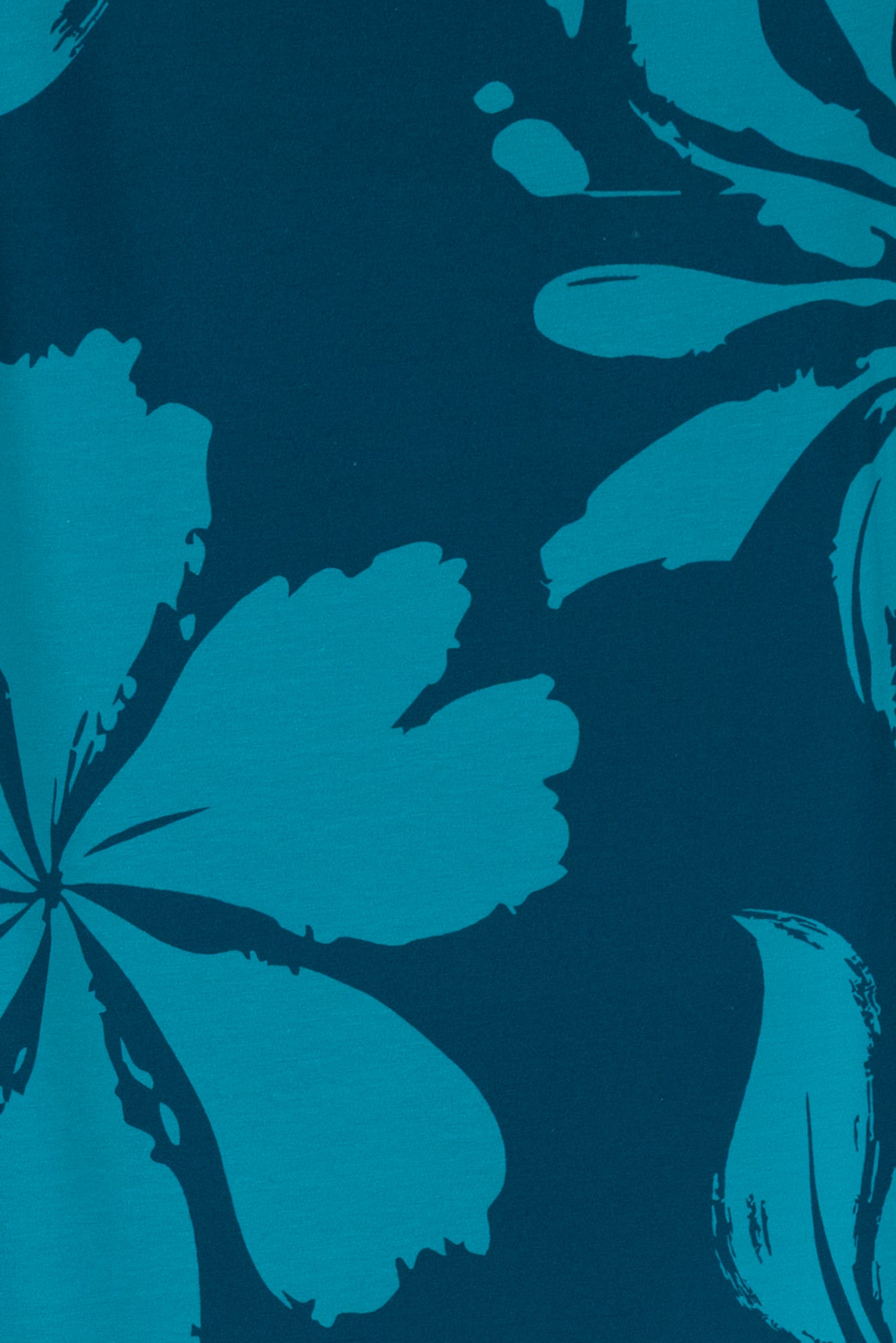 Cyan Floral Danish Cotton Knit