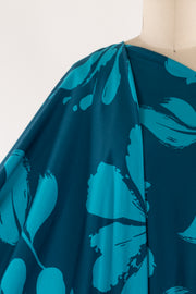 Cyan Floral Danish Cotton Knit