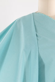 Cyan Turquoise Cotton Gingham Woven