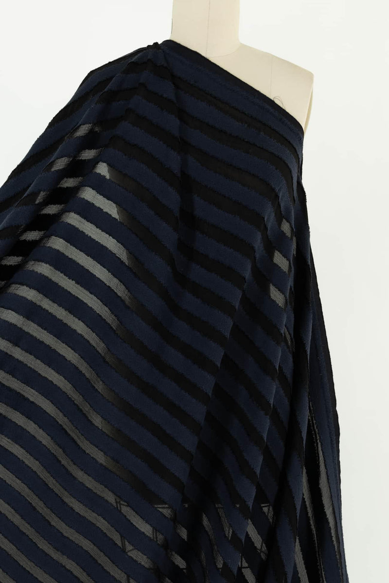 Danube Stripe Italian Jacquard Woven - Marcy Tilton Fabrics