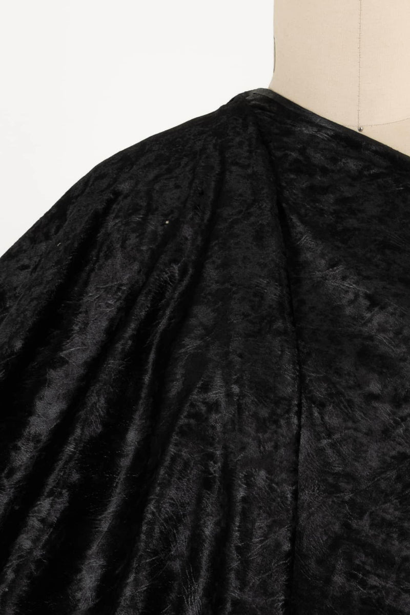 Dark Night Crushed Velvet Knit - Marcy Tilton Fabrics