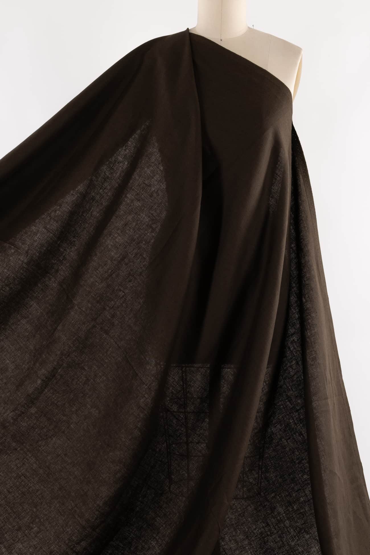 Deep Olive Drab Euro Linen Woven