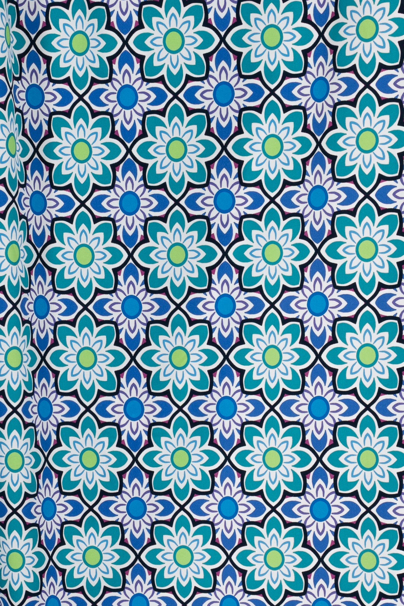 Delft Daisies Italian Stretch Cotton Woven - ENDCUT – Marcy Tilton