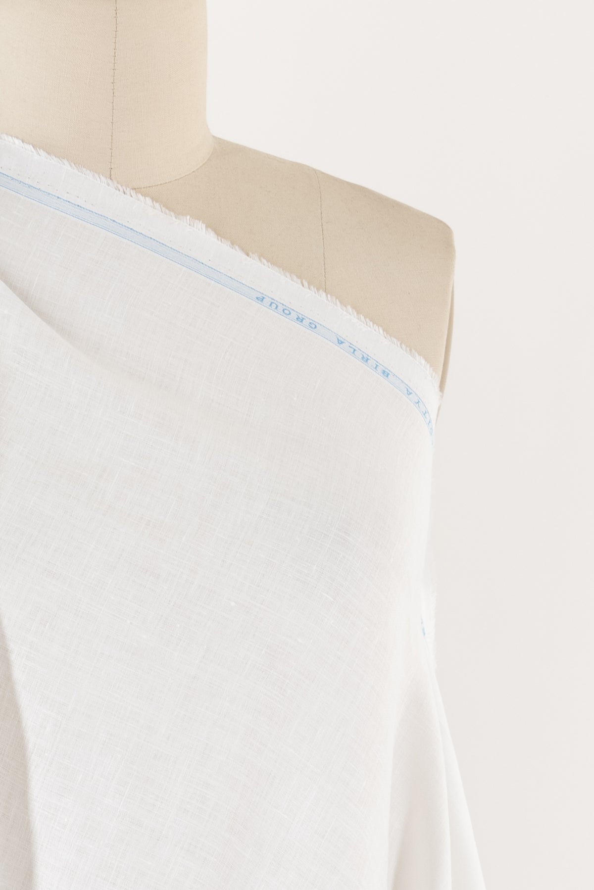 Drift White Hanky Linen Woven