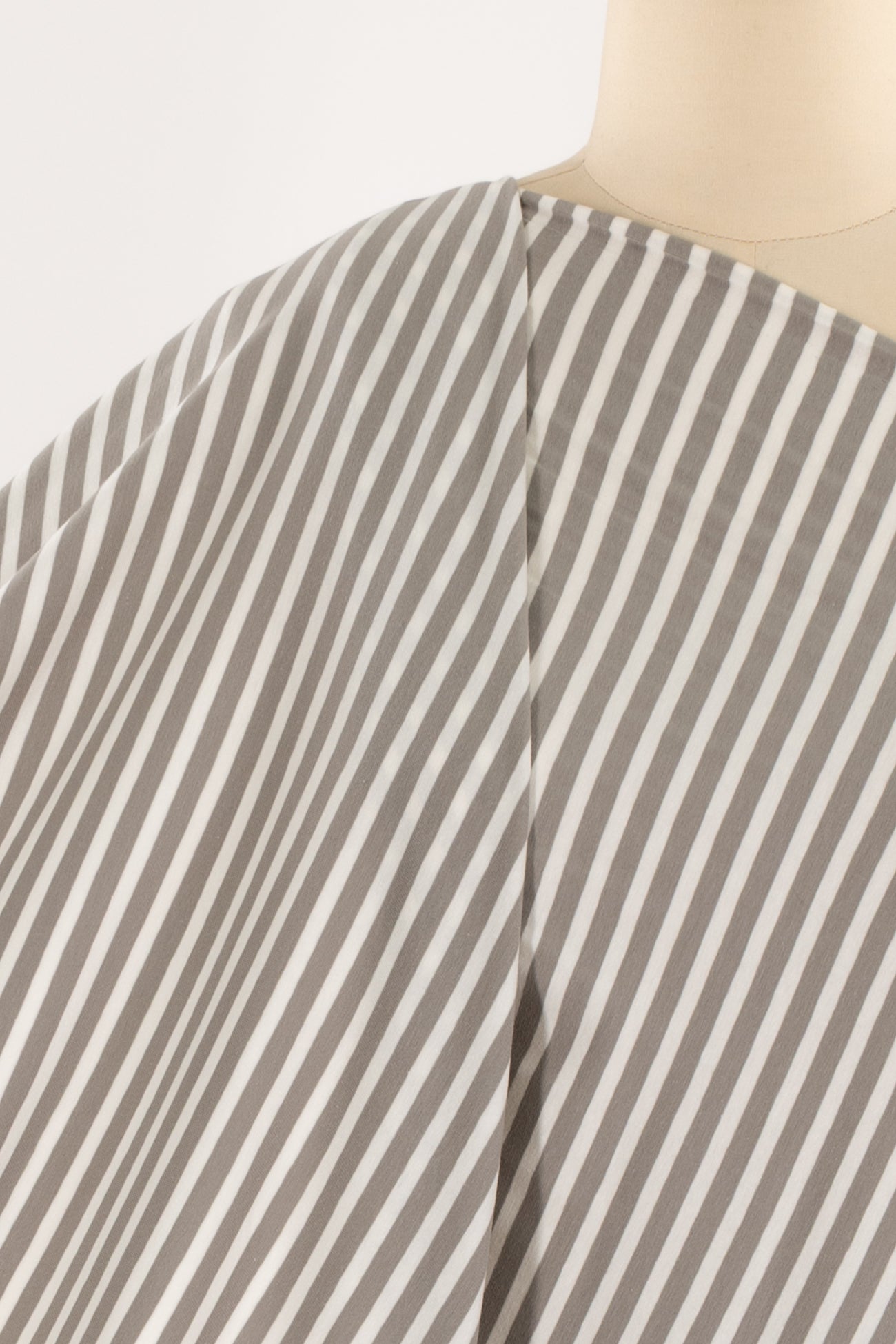 Driftwood Gray Stripes Cotton Knit