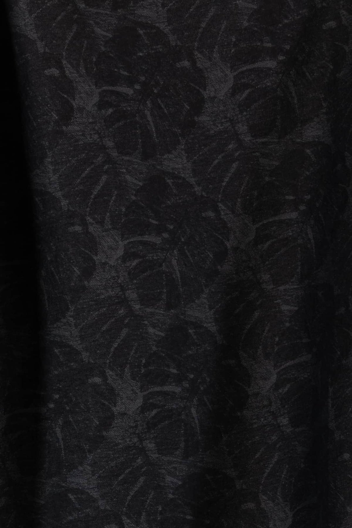 Ebony Leaf Italian Jacquard Linen Woven