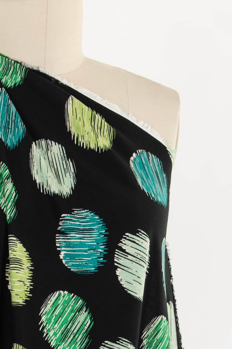 Emerald Dots Rayon Woven - Marcy Tilton Fabrics
