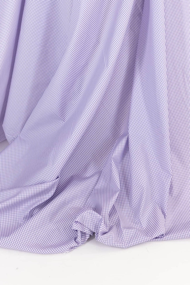 Hidicote Lavender Italian Cotton Checks Woven - Marcy Tilton Fabrics