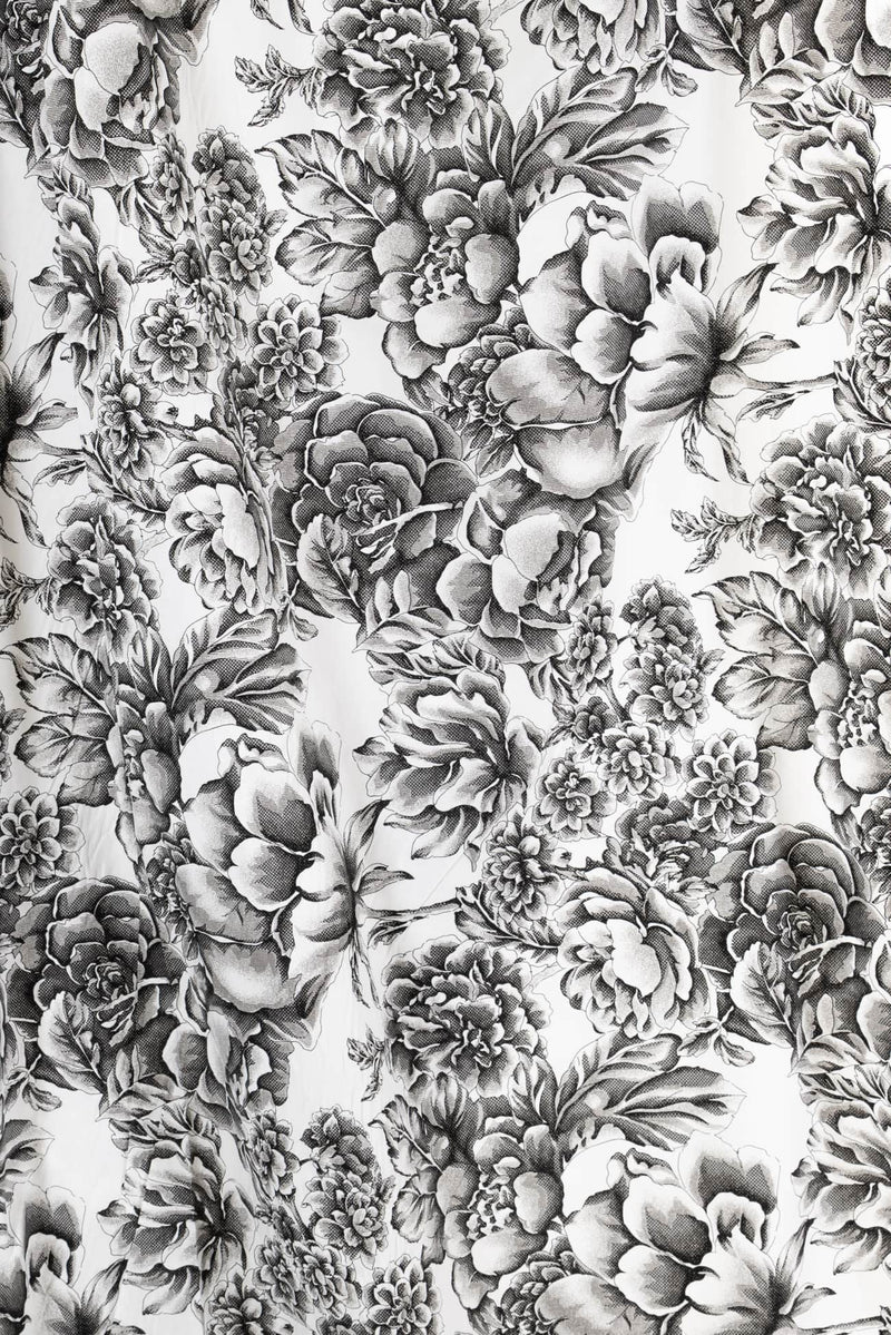 Etched Flora Stretch Cotton Woven