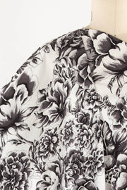 Etched Floral Stretch Cotton Woven