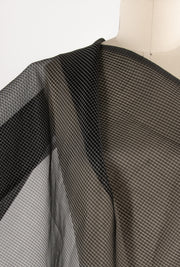Ethereal Windowpane Checks Silk Organza Woven