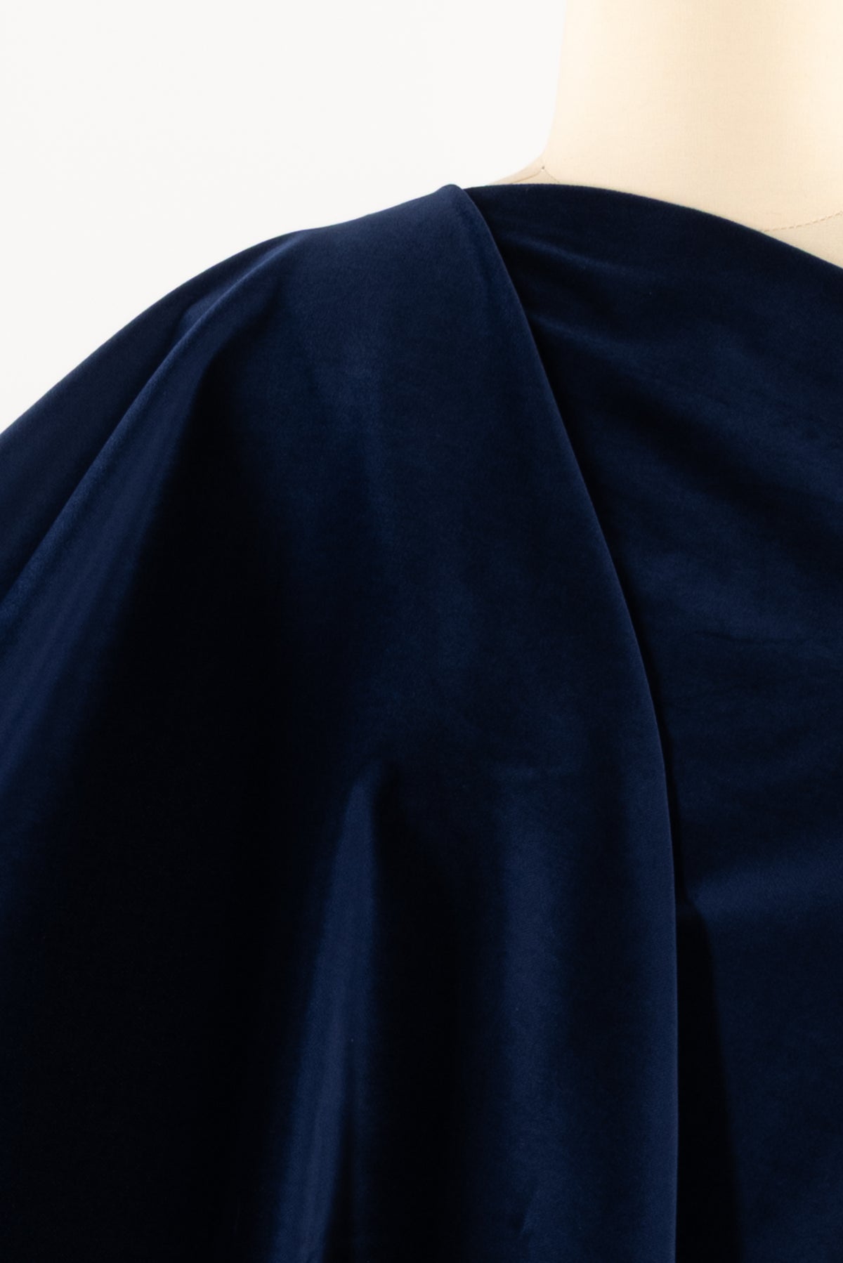 Evening Blue Cotton Velvet Woven
