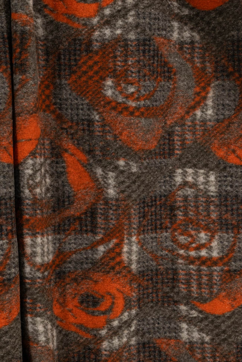 Fiery Checks Italian Wool Sweater Knit - Marcy Tilton Fabrics