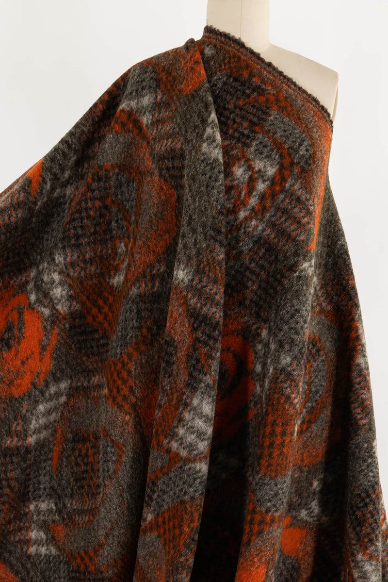 Fiery Checks Italian Wool Sweater Knit - Marcy Tilton Fabrics