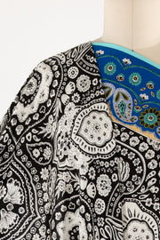 Filigree Border Paisley Italian Viscose Woven