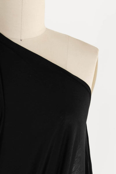 Finesse Black Silk/Rayon Knit - Marcy Tilton Fabrics