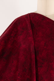 Firebrick Red Patina Cotton Flannel Woven