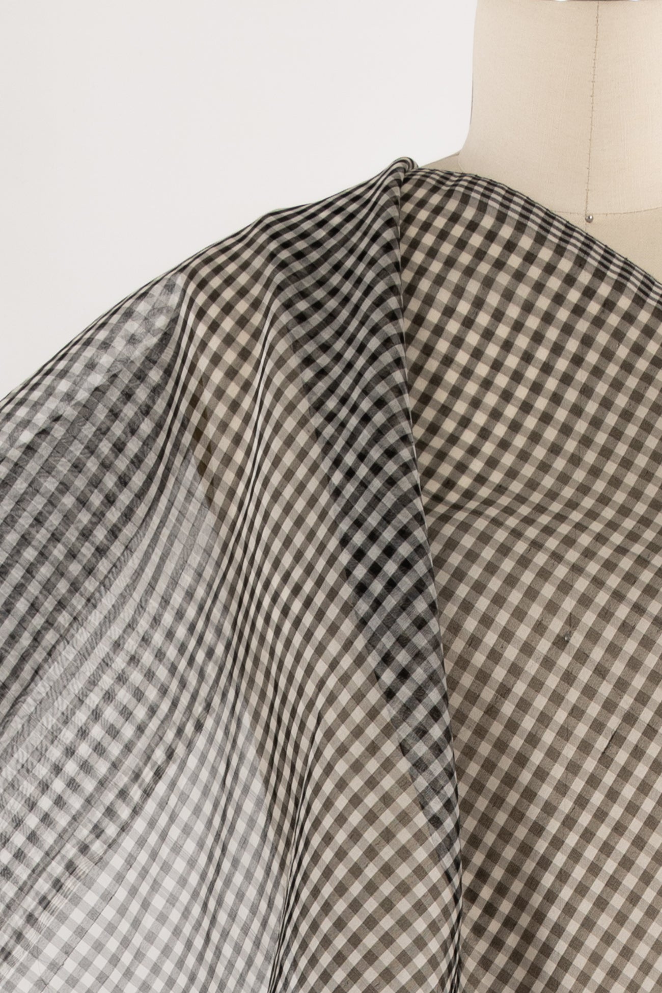 Floating Checks Silk Organza Woven