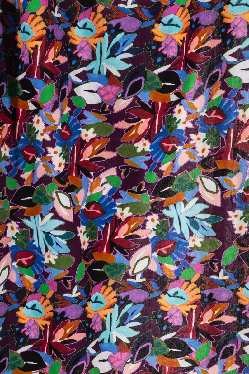 Flower Show Linen/Cotton Woven - Marcy Tilton Fabrics