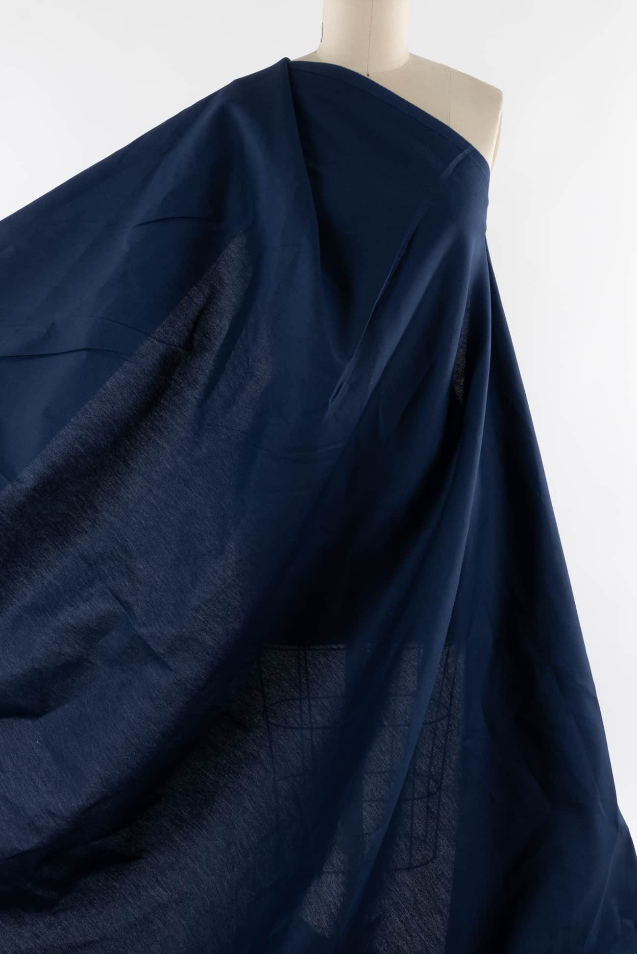 French Blue Cotton Canvas Woven