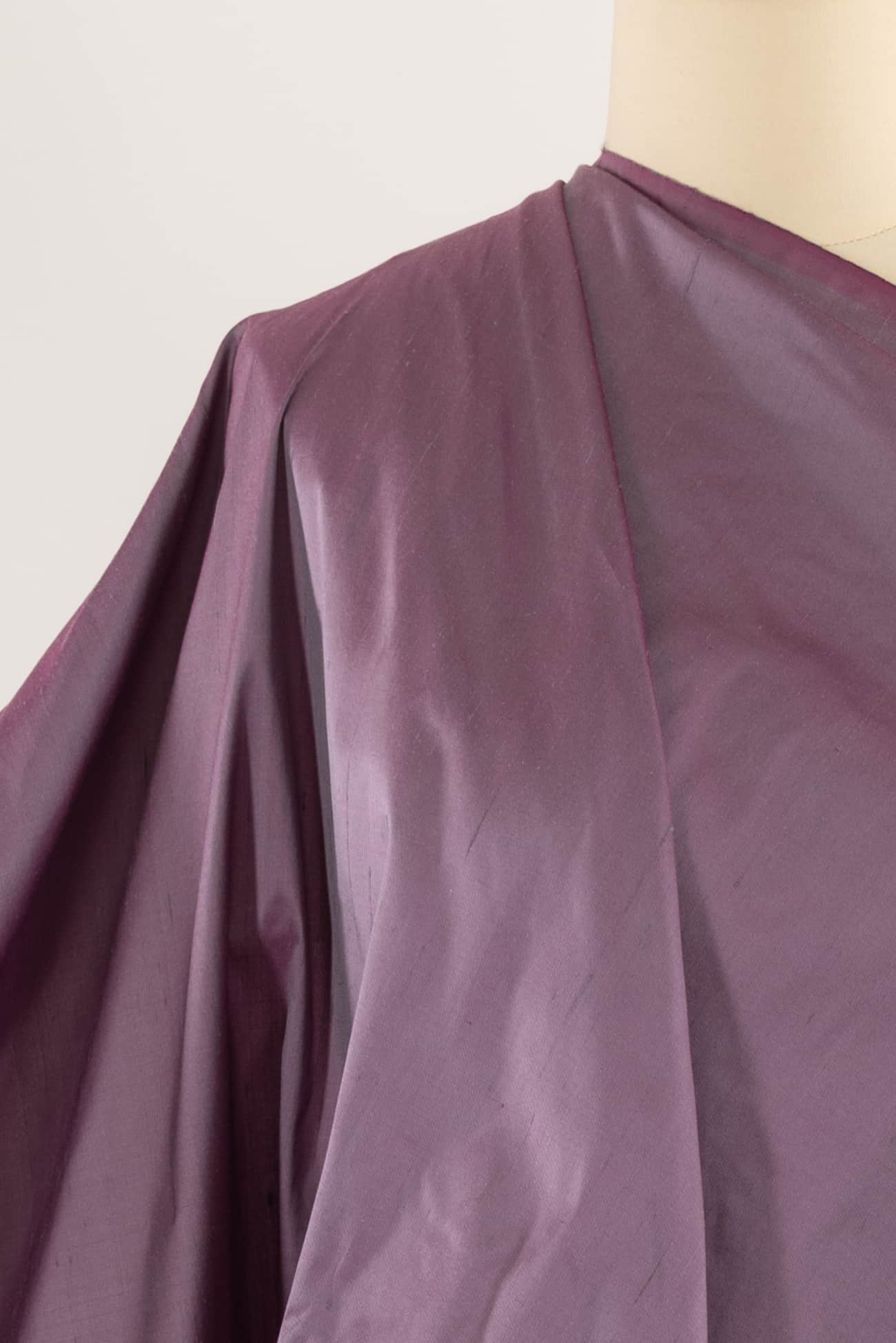 Frosted Plum Silk Dupioni Woven