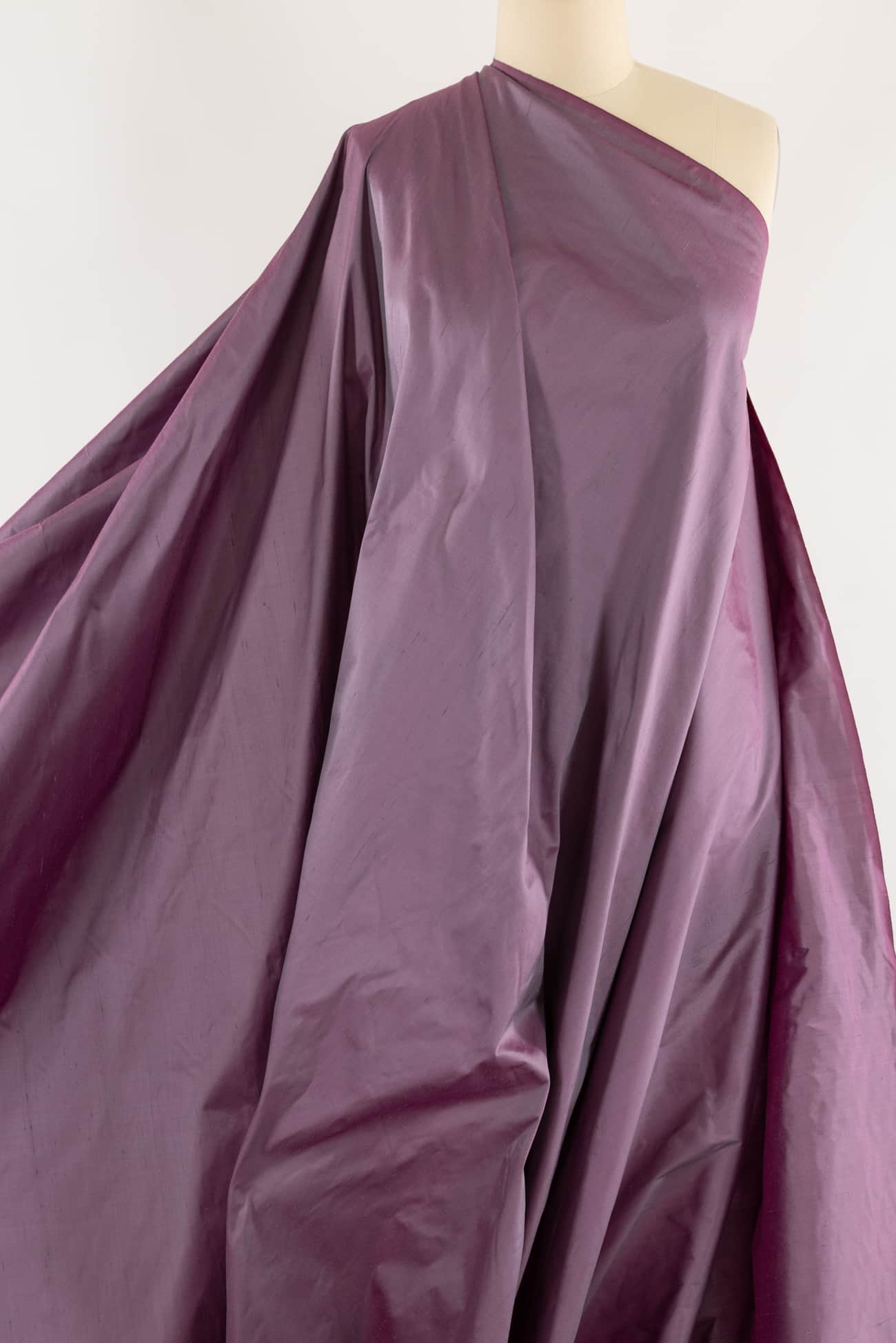 Frosted Plum Silk Dupioni Woven