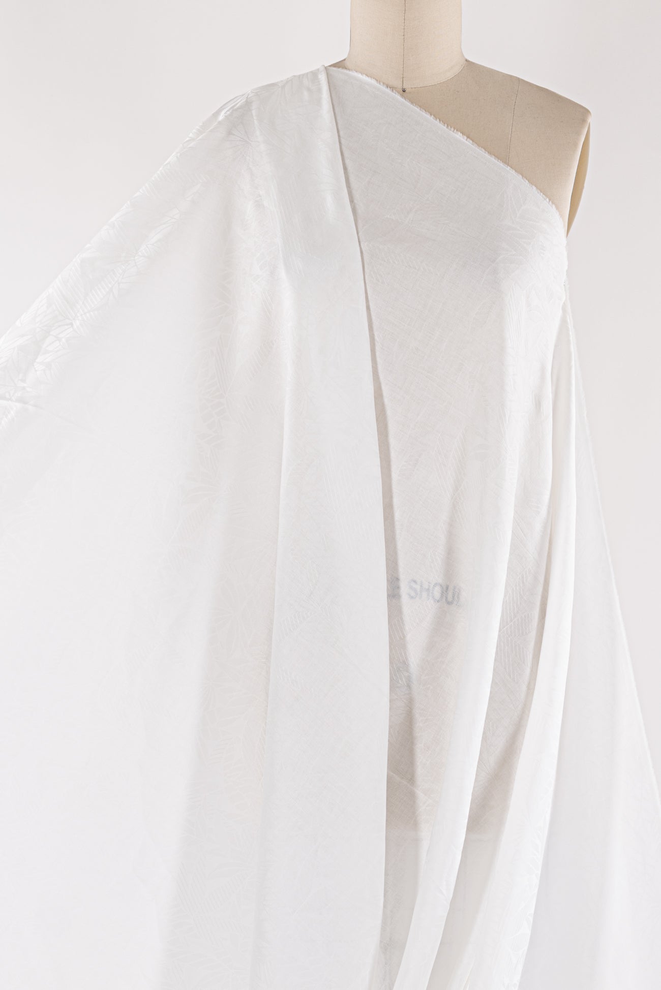 Frost White Damask Japanese Cotton Woven