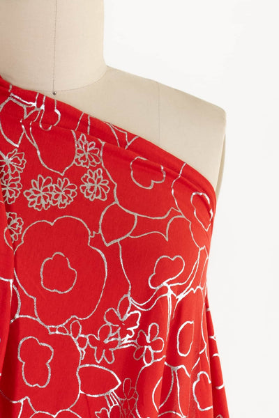 Gaga Red Cotton Knit - Marcy Tilton Fabrics