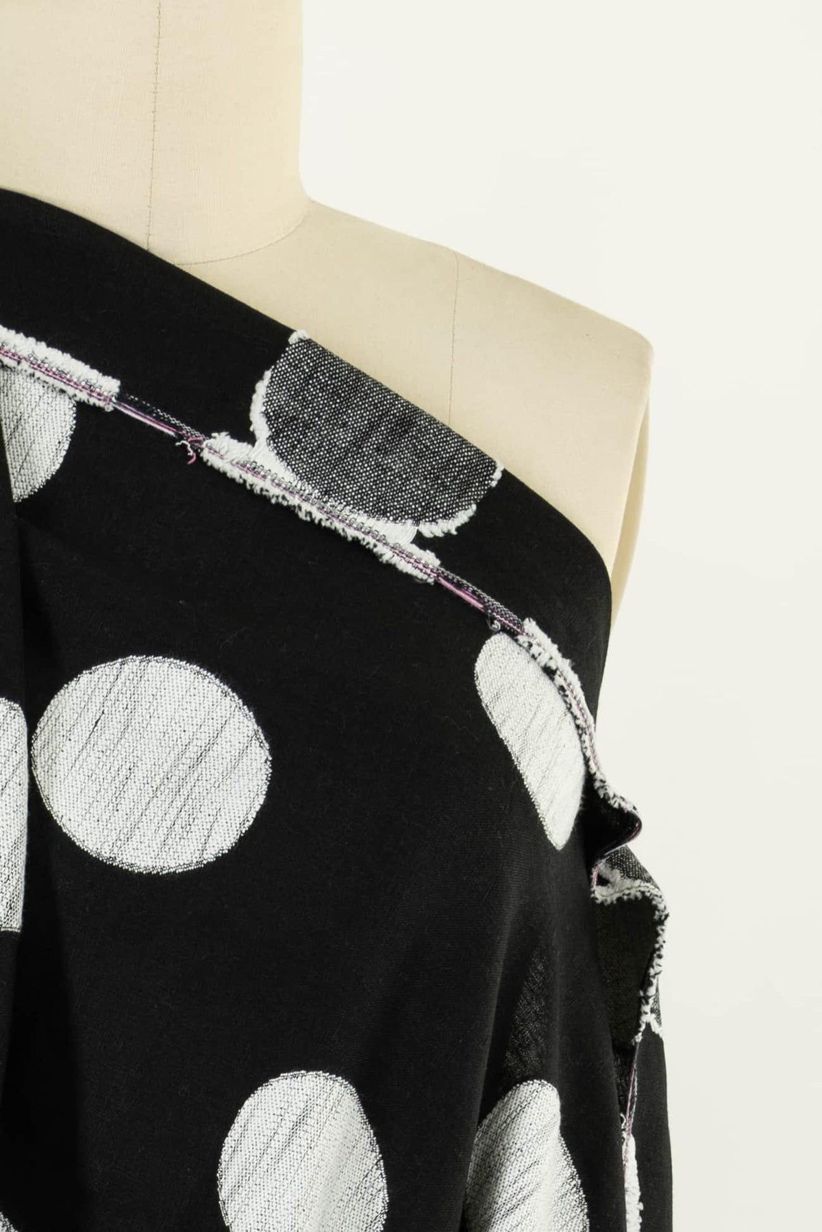 Ghost Dots Linen Jacquard Woven - Marcy Tilton Fabrics