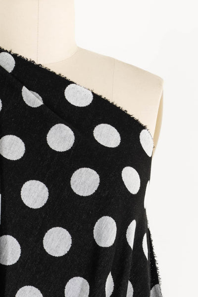 Grande Off White Dots Double Knit - Marcy Tilton Fabrics