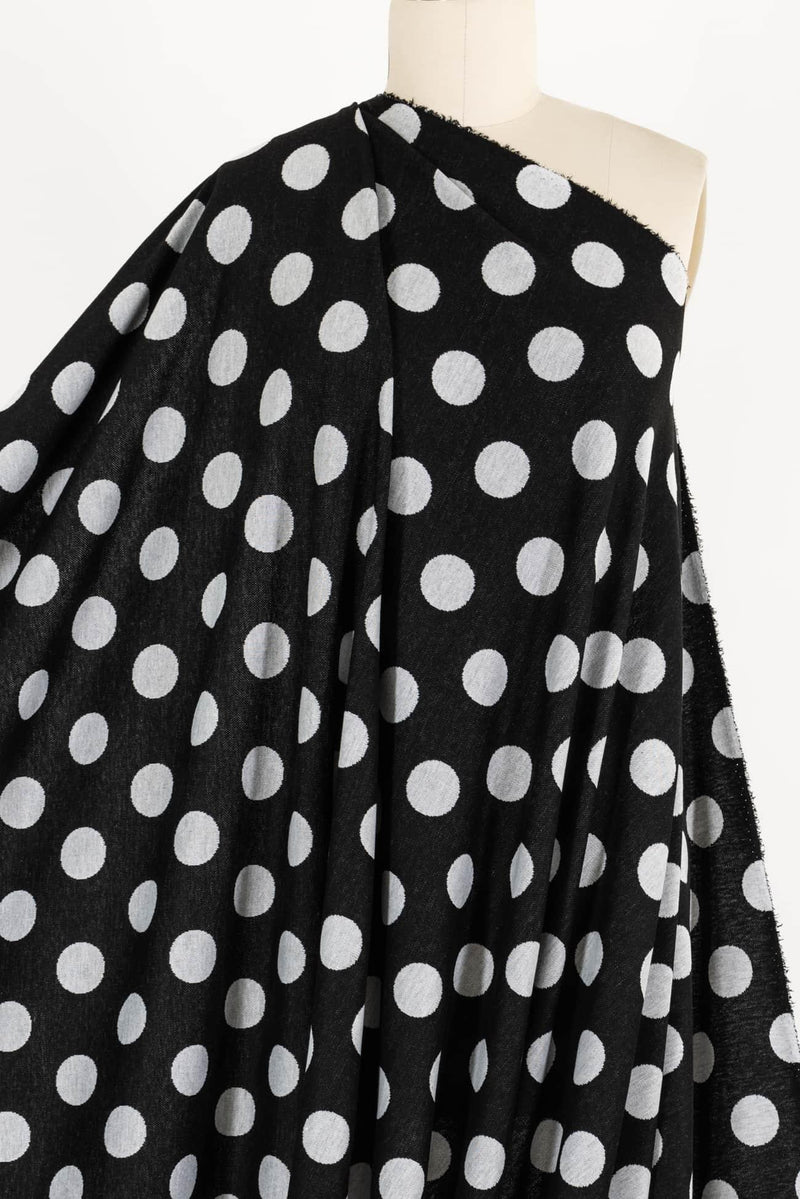 Grande Off White Dots Double Knit - Marcy Tilton Fabrics