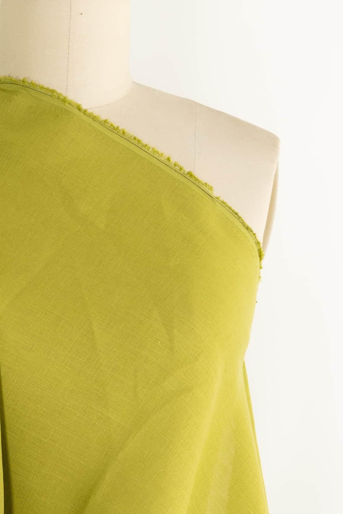 Granny Smith Green Linen Woven - Marcy Tilton Fabrics