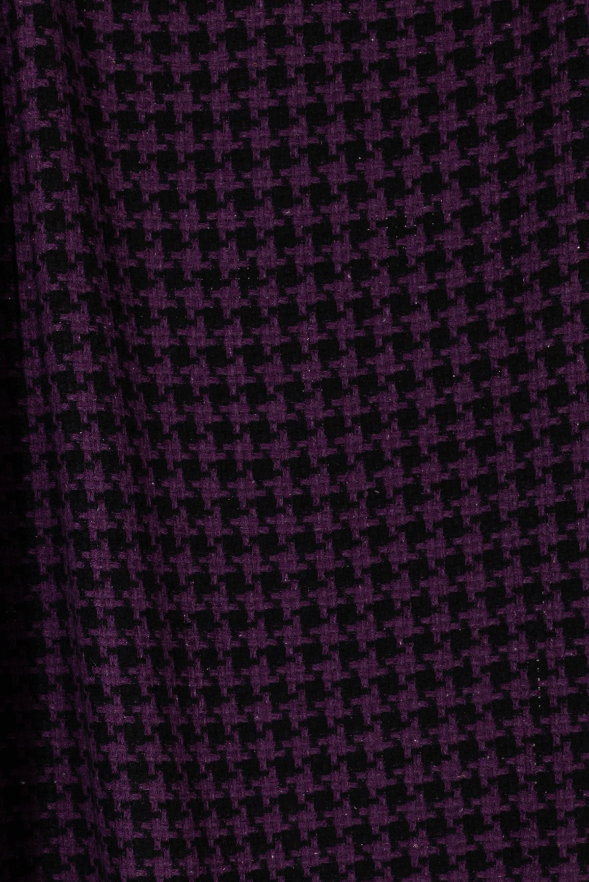 Grape Houndstooth Wool Blend Woven - ENDCUT