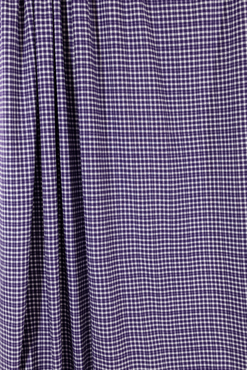 Grape Plaid Checks Cotton Flannel Woven