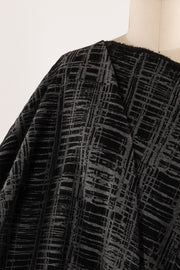 Graphite Grid Jacquard Double Knit